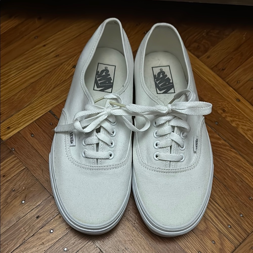 Vans Classic White Lace-Up Sneakers